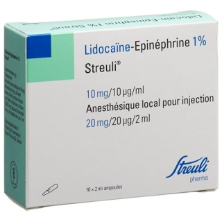 Лидокаин-Эпинефрин Штройли 1% раствор для инъекций 20 мг / 2 мл 10 ампул по 2 мл