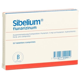 Sibelium 5 mg 20 tablets