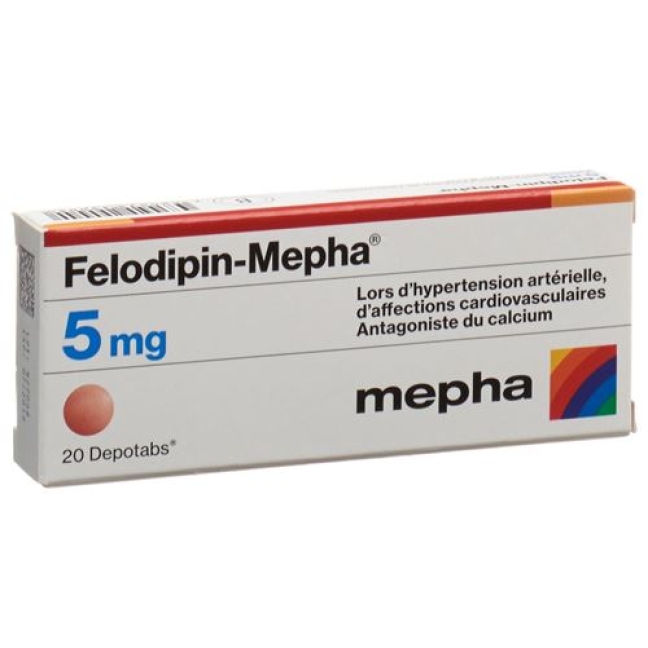 Felodipin Mepha 5 mg 20 Depotabs