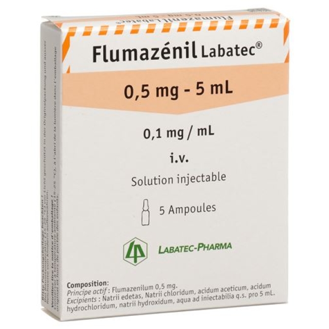 Флумазенил Лабатек 0,5 мг / 5 мл 5 ампул по 5 мл