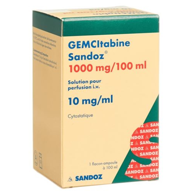 GEMCITABIN SANDOZ INF 1000MG