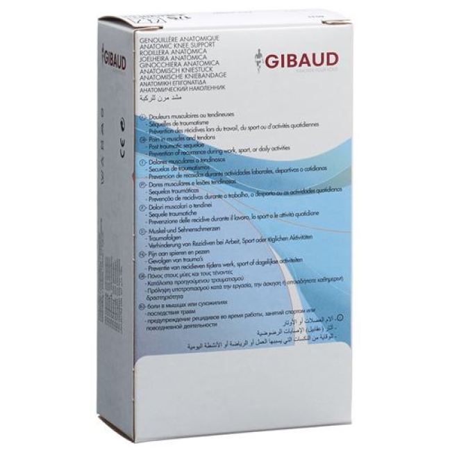 Gibaud Kniebandage Anatomisch S 31-37.5см Schwarz