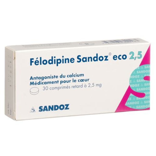 Felodipin Sandoz ECO Retard 2.5 mg 30 tablets