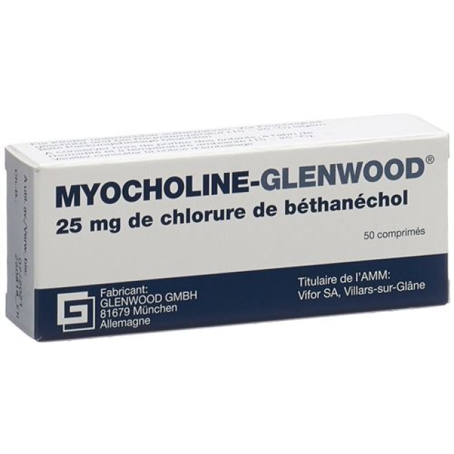 Myocholine Glenwood 25 mg 50 tablets