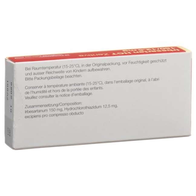 Irbesartan HCT Zentiva 150/12.5 mg 28 filmtablets