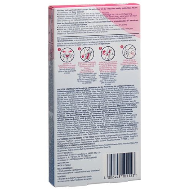 Veet Kaltwachsstreifen Beine&koerp Sens 10x 2 штуки