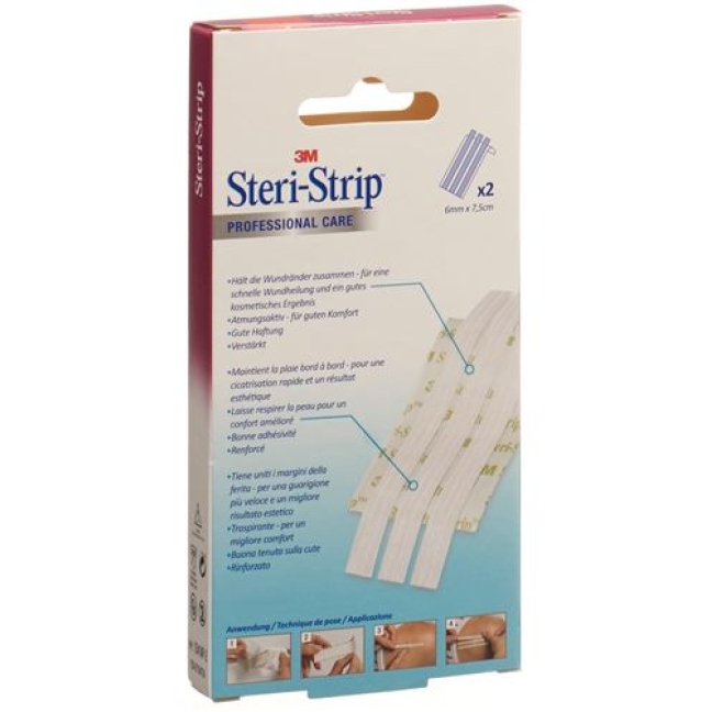 3M Steri Strip 6x75мм Weiss Verstarkt 50x 3 штуки