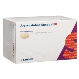 Atorvastatin Sandoz 80 mg 100 filmtablets