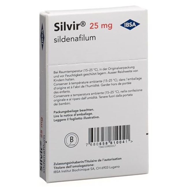 SILVIR SCHMELZFILM 25 MG 12 ST