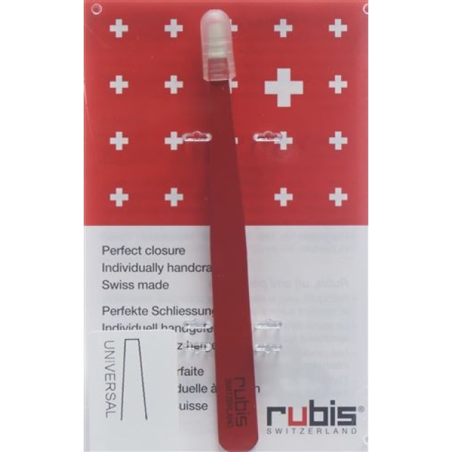 RUBIS PINZ GERADE ROT INOX