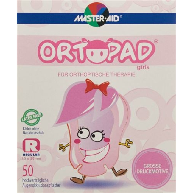 Ortopad Occlusionspflaster Regu Girls Ab 4j 50 штук