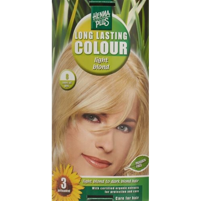 Henna Plus Long Last Colour 8 Hellblond