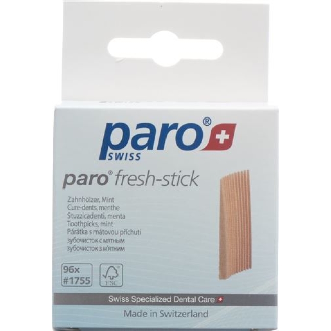 Paro Fresh Stick Zahnholz Mittel Mint 96 штук