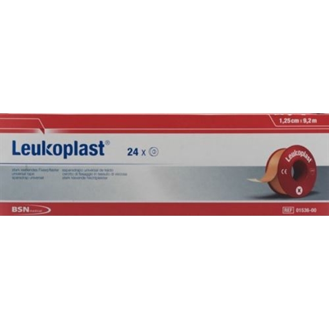 Leukoplast Heftpflaster 9.2мX1.25см телесный цвет 24 штуки