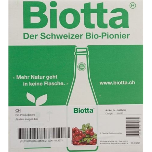 BIOTTA BIO PREISELBEER SAFT PL