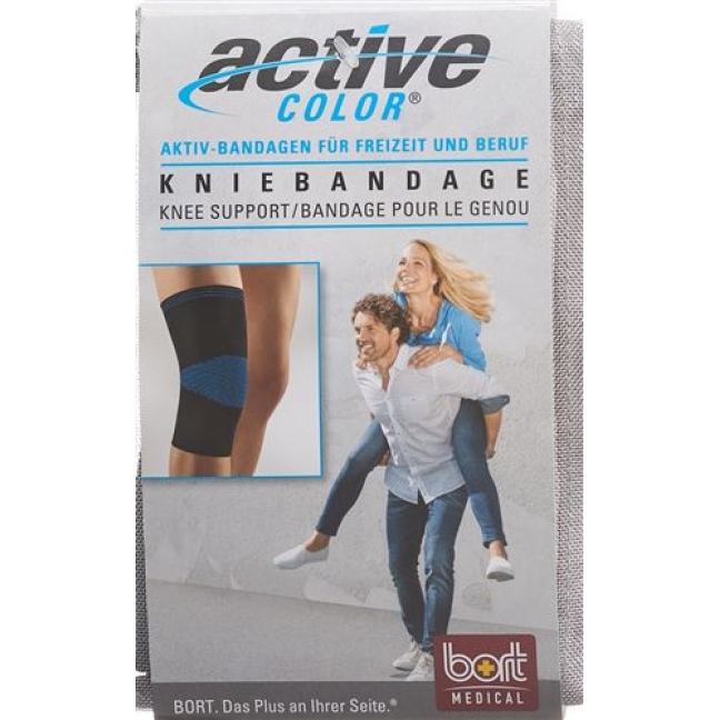 Bort Aktive Color Kniebandage размер XL +42см Schwarz