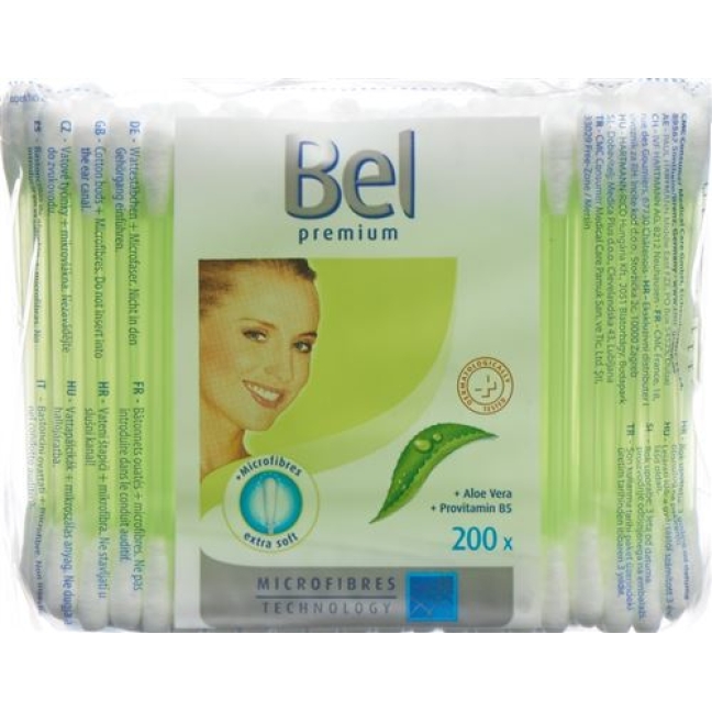 Bel Premium Wattestabchen Minigrip-Btl 200 штук