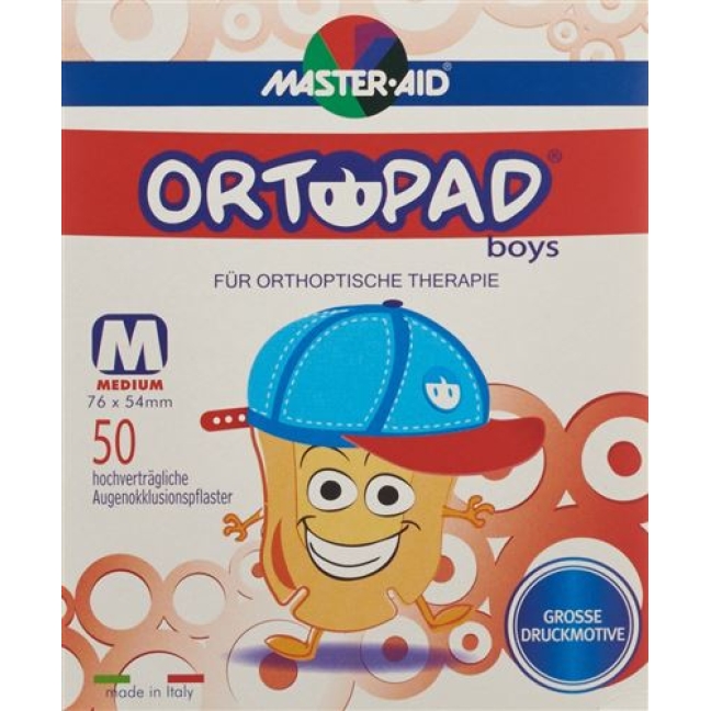 Ortopad Occlusionspflast Medium Boys 2-4j 50 штук