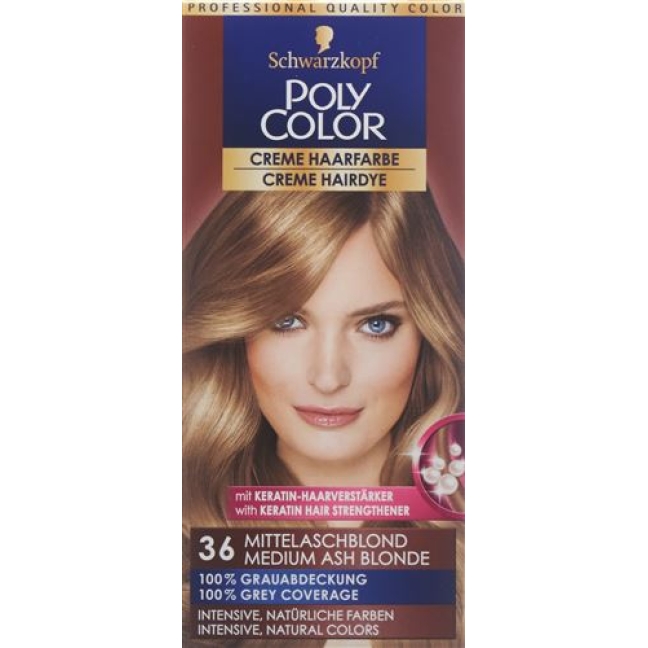 Polycolor крем цвет волос 36 Mittelaschblond 90мл