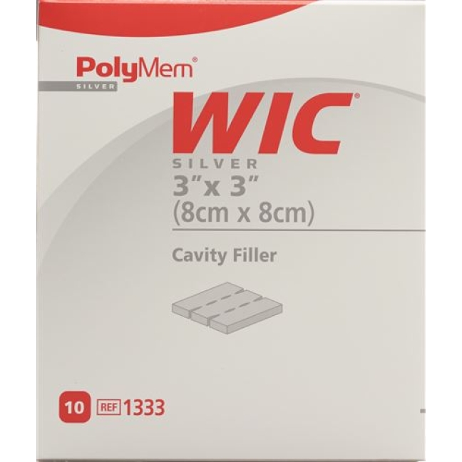 POLYMEM WIC SIL WUNDFUEL 8X8CM