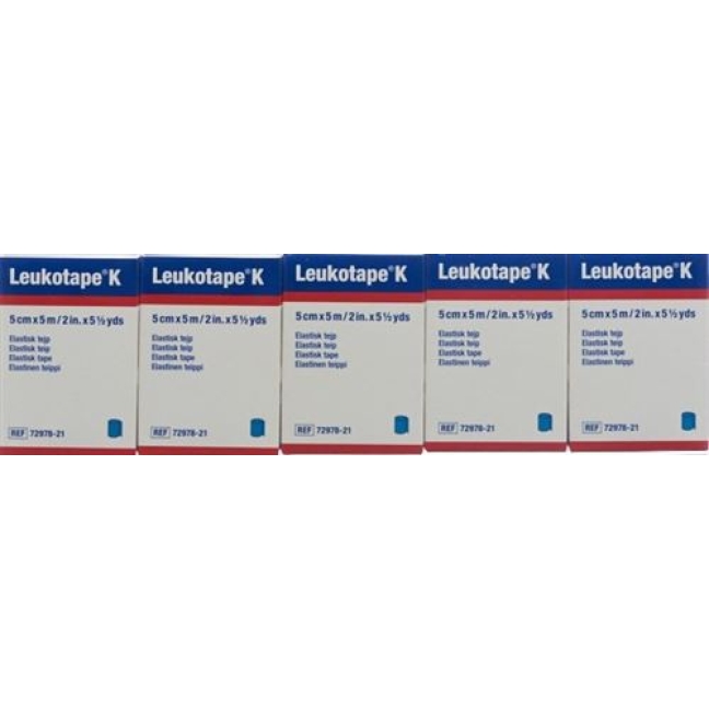 Leukotape K elastischer Klebeverband 5m x 5см Blau 5 штук