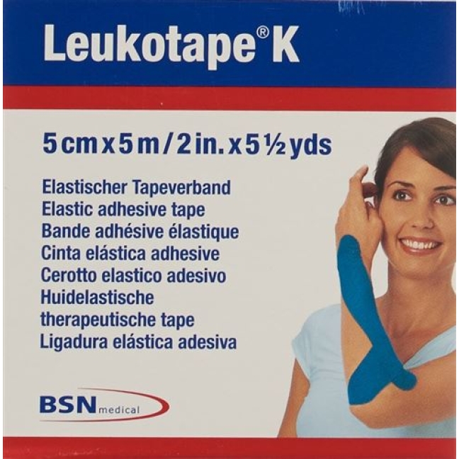 Leukotape K elastischer Tapeverband 5m x 5см Blau