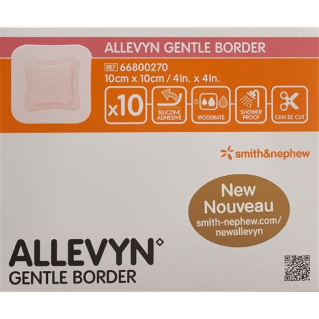 Allevyn Gentle Border повязка для ран 10x10см 10 штук