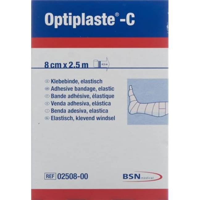 Optiplaste-C Kompressionsbinde 2.5m x 8см