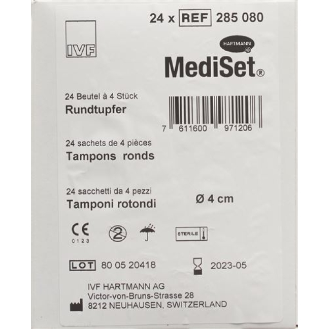 Mediset Rundtupfer 4см 24x 4 штуки