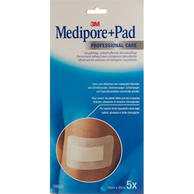 3M Medipore + Pad 10x20см / Wundkissen 5x15.5см 5 штук