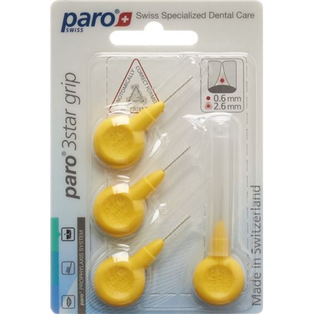 Paro 3star-Grip 2.6мм Gelb Zylin 4 штуки