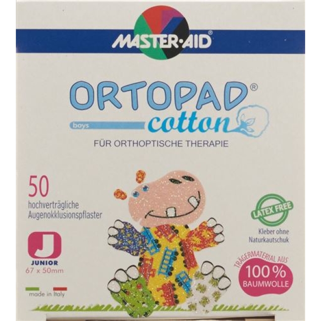 Ortopad Cotton Occlusionspfl Juni Boys -2j 50 штук