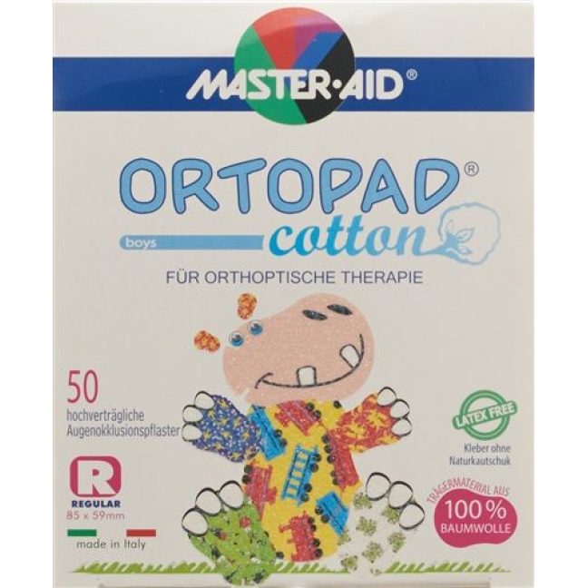 Ortopad Cotton Occlusionspfl Reg Boy Ab 4j 50 штук