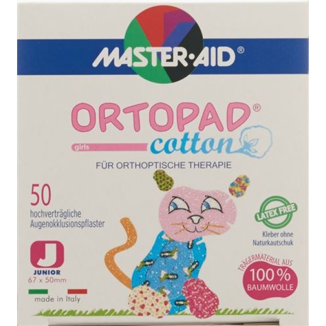 Ortopad Cotton Occlusionspfl Junior Girls 50 штук