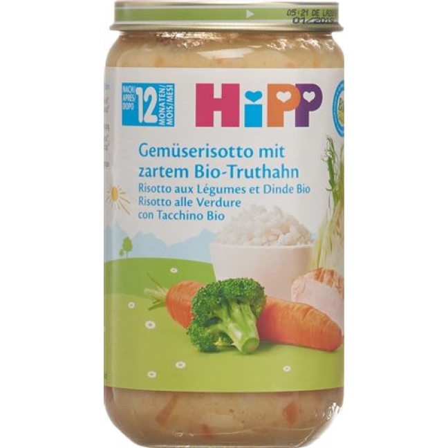 Hipp Gemuserisotto mit Zartem Truthahn Glas 250г