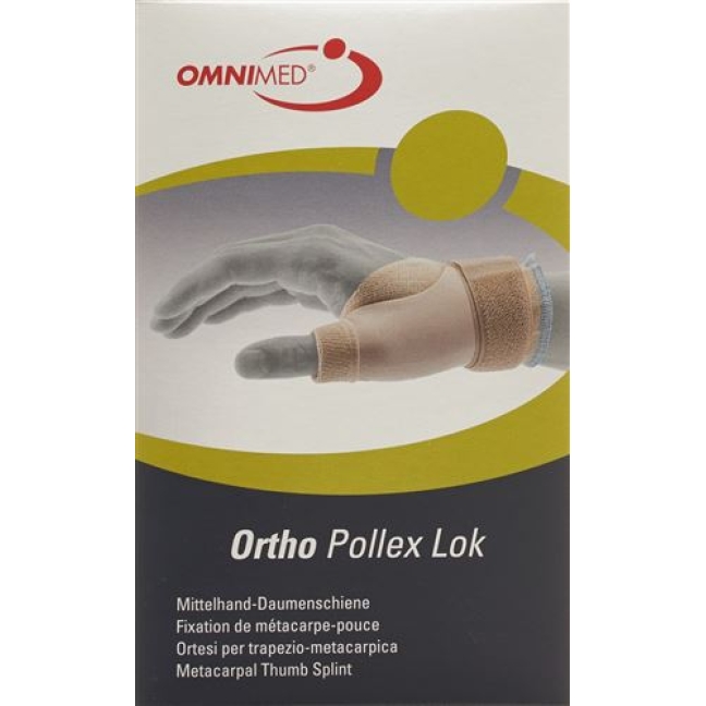 Omnimed Ortho Pollex Lok Mittelhand-Daumenschiene Rechts размер S Beige