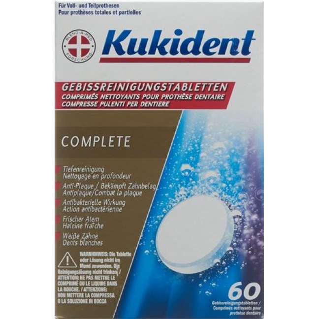 Kukident Reinigung-Tabs Frische Minze 60 штук