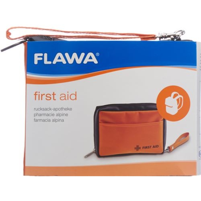 Flawa Rucksack Apotheke Etui Orange Schwarz