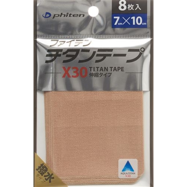 Phiten Aqua Titan Tape X30 7 см x 10 см elastisch 8 штук