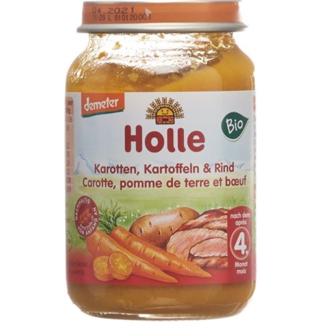 Holle Karotten Kartoffel &amp; Rind 4m 190г