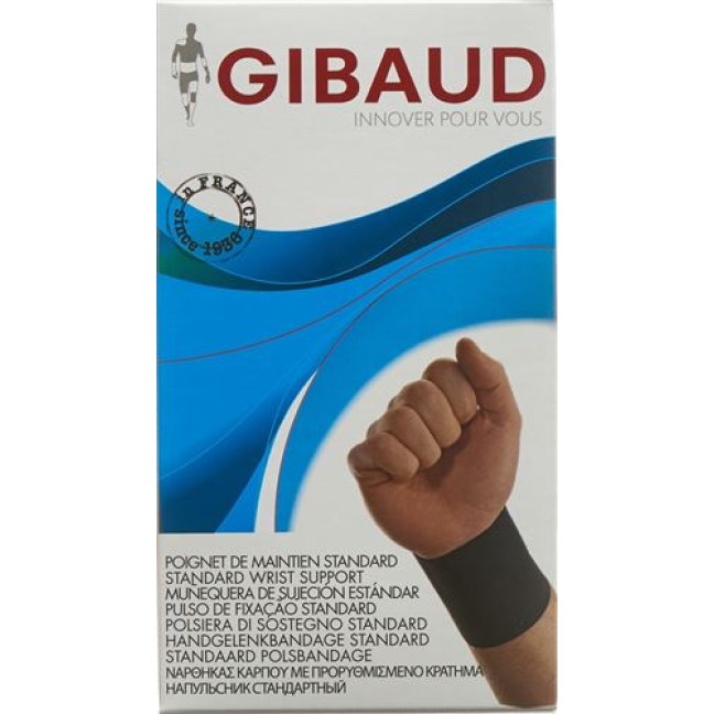 Gibaud Handgelenkmansch Verstellbar L 17-19см Schwarz