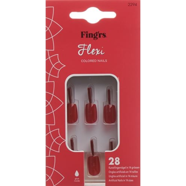 FINGRS FLEXI NAILS CLASSIC RED