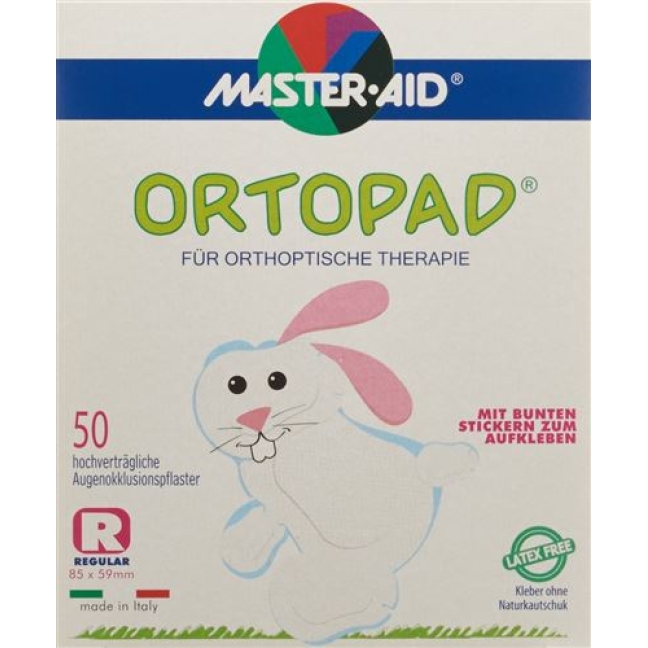 Ortopad Occlusionspflaster Regu Weiss Ab 4j 50 штук