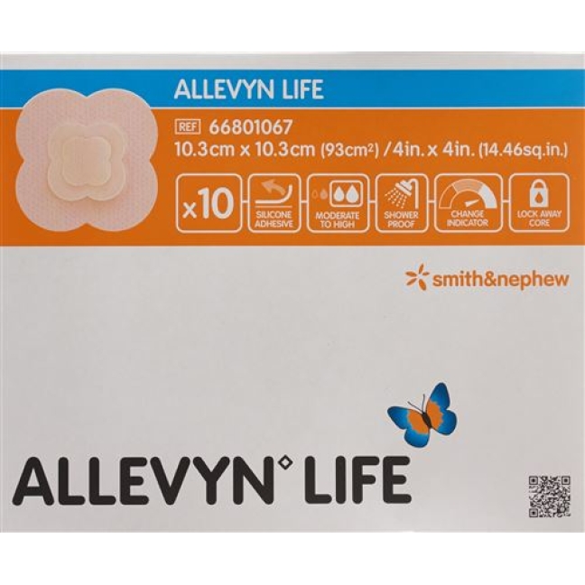 Allevyn Life Adhasiver Silikonschaumverband 10.3x10.3см 10 штук