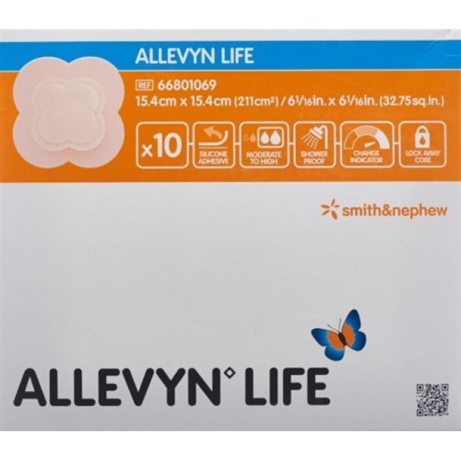 Allevyn Life Adhasiver Silikonschaumverband 15.4x15.4см 10 штук