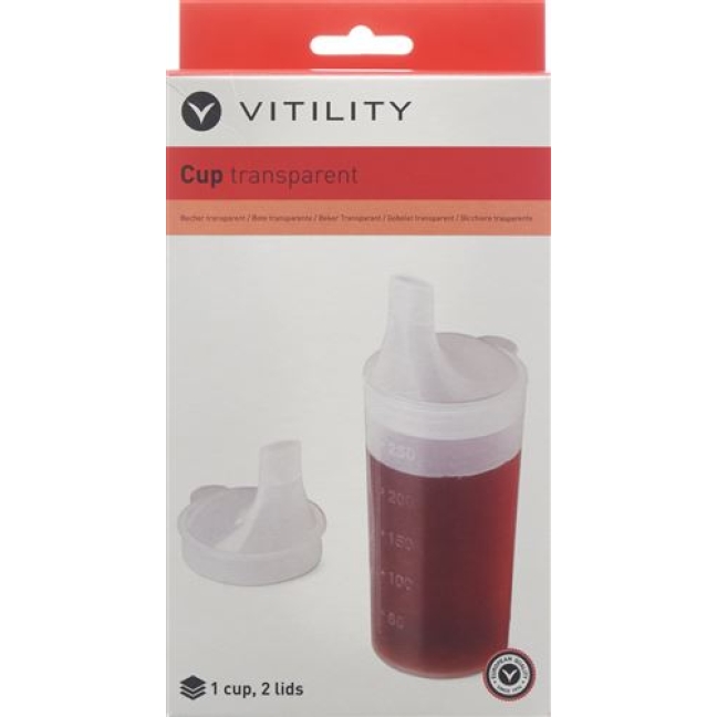 VITILITY BECHER TRANSPARENT