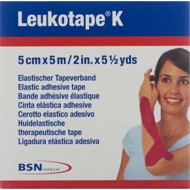 Leukotape K пластырейband 5мX5см Pink 5 штук