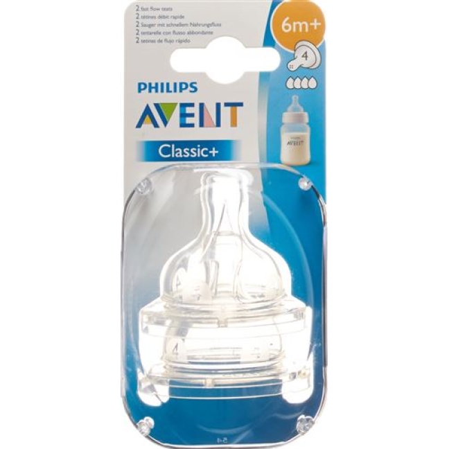 Avent Philips Milch Sauger 4 Loch Airflex 2 штуки