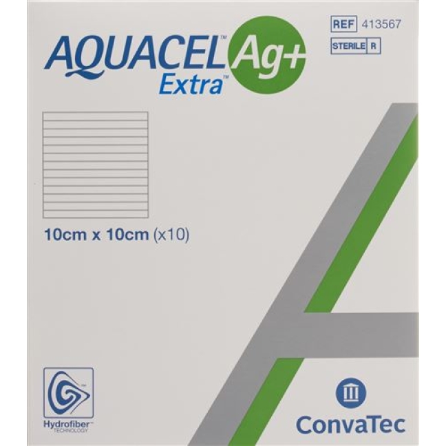 Aquacel Ag+extra компресс 10x10см 10 штук