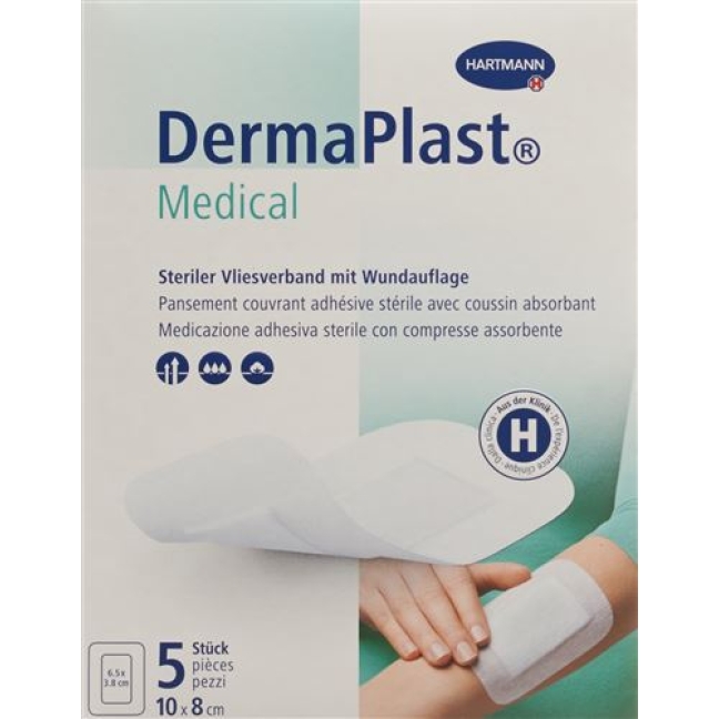 Dermaplast Medical Vliesverband 10x8см 5 штук